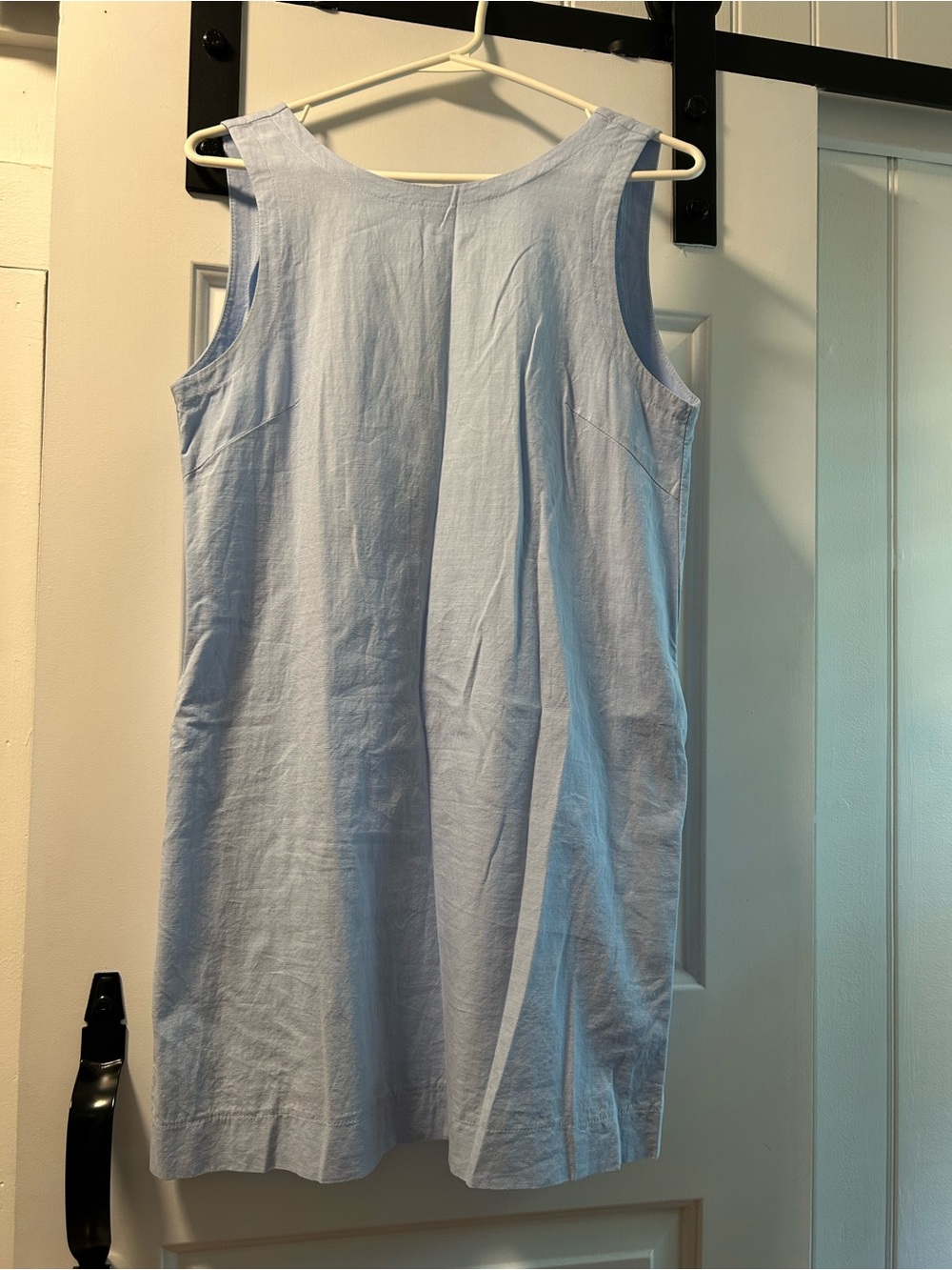Sleeveless Light Blue Shift Dress